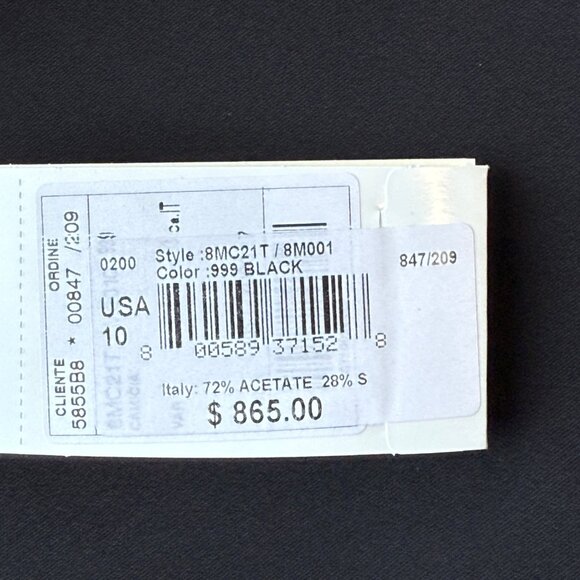 Armani Collezioni Womens Black Button-Down Blazer Jacket Sz10 Acetate/Silk Italy - Picture 6 of 10